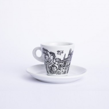 Set Tazzina + Piattino Milano dipinto a mano Set Tazzina + Piattino Milano dipinto a mano